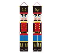 1 paire de bannières de porte pour enfants/adultes pour soulager le stress, artisanat délicat avec polyester fin, bannières de porte de Noël en plein air