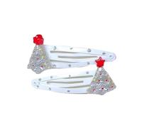 1 paire de barrettes à cheveux antidérapantes pour femmes et filles pour fêtes de Noël
