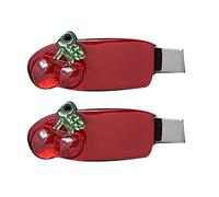 1 paire de barrettes à cheveux élégantes en forme de cerises - Style dessin animé - Plusieurs pinces à cheveux pour les fêtes et les tenues décontractées
