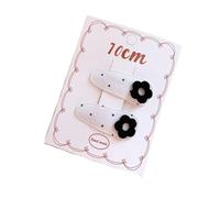 1 paire de barrettes à cheveux élégantes en forme de fleur à pois pour filles, barrettes en forme de cœur, parfaites pour les fêtes, accessoires de cheveux tendance