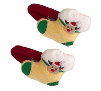 1 paire de barrettes à cheveux en peluche sur le thème de Noël pour les vacances, les fêtes formelles et les événements scolaires