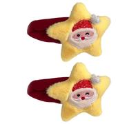 1 paire de barrettes à cheveux en peluche sur le thème de Noël pour les vacances, les fêtes formelles et les événements scolaires