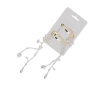 1 paire de barrettes à cheveux tendance avec nœud simple en métal, perles, accessoires de cheveux élégants pour femmes