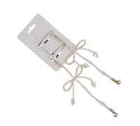 1 paire de barrettes élégantes en forme de papillon avec nœud papillon et perles - Accessoires de cheveux élégants - Arcs irréguliers - Pince à cheveux