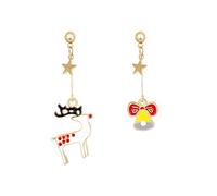 1 paire de belles boucles d'oreilles de style de Noël mode ped oreille étalon de Noël boucles d'oreilles santa renne pour femmes bijoux filles