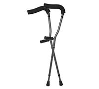 1 paire de béquilles en aluminium réglables, des béquilles avant-bras de pliage F avec poignées ergonomiques et mousse aisselle, pour les adultes et les enfants avec des hauteurs 145-180 cm,