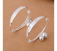 1 Paire De Bijoux Avec Motif De Lettres D'anniversaire Plaqué Argent, Souvenir, Cadeau Avec Clochette, Bracelet Personnalisé Durable Pour Bébés Filles Et Garçons