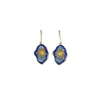 1 paire de bijoux Vintage, nuit étoilée peint boucles d'oreilles, bleu inoxydable nouveauté Funky Art Dang Drop cadeaux, fait main balançant bizarre Earing Gaueiour, cadeau Unique pour les bijoux de