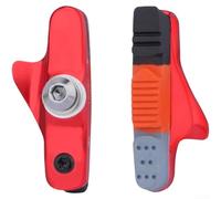 1 paire de blocs de frein en caoutchouc C de 55 mm pour vélo de route avec jantes en alliage d'aluminium compatibles avec les jantes 700C réduisant le bruit et légères (rouge)