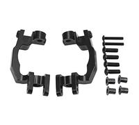 1 paire de blocs de roulettes de Base de support de moyeu RC C en alliage d'aluminium pour véhicules de contrôle à distance Typhon 1/10 (Noire)