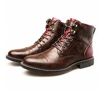 1 Paire De Bottes Courtes De Mode En Plein Air, Bottes En Cuir Vintage Médiévales, Chaussures De Bottes À Bout Rond De Style Rétro, Costumes D'Accessoires Steampunk,Marron,41