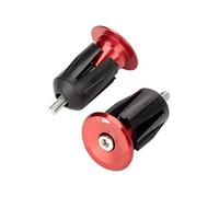 1 paire de bouchons d'extrémité de barre en alliage d'aluminium embouts de guidon de vélo embouts d'extrémité de guidon de vélo(rouge)