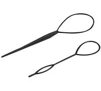 1 paire de boucles de queue de cheveux accessoire de tresse de cheveux accessoire queue Maker French Braid Tool Loop pour la coiffure de queue astucieuse