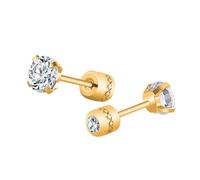 1 paire de boucles d'oreilles à tige en acier inoxydable avec cristaux pour homme et femme, fermoir à vis hypoallergénique pour cartilage d'oreille, S2-2pcs-golden, Agate