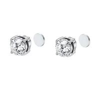 1 paire de boucles d'oreilles à tige magnétiques, sans perçage, à clipser pour homme et garçon, cristal magnétique 8 mm, 8mm, Aimant, Ormeau