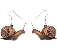 1 paire de boucles d'oreilles animaux drôles pendentif mignon acrylique coloré escargots pendentif cartoon hameçon piercing boucles d'oreilles fête bijoux drôles cadeaux accessoires boucles d'oreilles