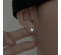 1 Paire De Boucles D'oreilles Clous En Strass Blancs En Forme D'étoiles Du Nord À La Mode, Convient Pour Le Port Quotidien Des Hommes Et Les Vacances Taille UniqueCuivre