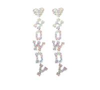1 paire de boucles d'oreilles cowgirl cowgirl pour femme, boucles d'oreilles en acrylique avec lettre Howdy, accessoires de cowgirl pour femme, boucles d'oreilles pendantes brillantes style bohème