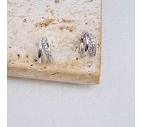 1 paire de boucles d'oreilles créoles à double couche empilables pour femmes, boucles d'oreilles créoles en argent avec CZ pour cartilage, hélix, lobes, petites boucles d'oreilles à charnière pour fil