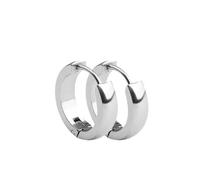 1 paire de boucles d'oreilles créoles rondes punk en acier inoxydable pour homme et femme, ne se décolorent pas, bijoux hip-hop, bijoux masculins, taille unique, Agate