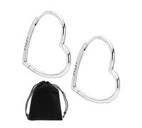 1 paire de boucles d'oreilles d'amour avec 1 sac de rangement, grandes boucles d'oreilles en forme de cœur, boucles d'oreilles pour filles, grandes créoles avec amour, boucles d'oreilles assorties