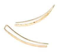 1 paire de boucles d'oreilles Ear Climber, boucles dorées minimalistes, fermoir en U tendance, arc simple fait main, bijou délicat pour le quotidien, 25 mm, style discret et moderne