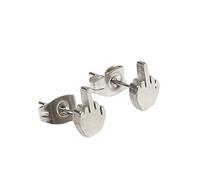 1 Paire De Boucles D'Oreilles En Acier Inoxydable Pour Le Doigt Du Milieu Pour Hommes Femmes Pratique Et PratiqueC'est beau et facile à utiliser.