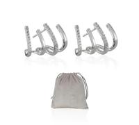 1 paire de boucles d'oreilles en argent 925, boucles d'oreilles en griffe pour femmes, boucles d'oreilles pour femmes pour oreilles percées, boucles d'oreilles en griffe en argent, boucles d'oreilles