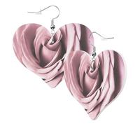 1 paire de boucles d'oreilles en cuir pour femme avec motif rose gros plan, crochets de boucles d'oreilles en cuir, adaptées pour les fêtes au quotidien, taille unique