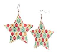 1 paire de boucles d'oreilles en cuir pour femme, motif coccinelles, crochet de boucles d'oreilles, convient pour une fête ou un usage quotidien, taille unique