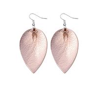 1 paire de boucles d'oreilles en cuir synthétique boucles d'oreilles pendantes en baisse boucles d'oreilles légères à feuilles durables Design