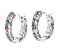 1 Paire De Boucles D'Oreilles En Diamant Petites Créoles Petits Bijoux Pour Femmes Et Filles Jolies Boucles D'Oreilles Scintillantes Tendance En Alliage