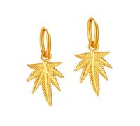 1 paire de boucles d'oreilles en forme de feuille d'érable en acier inoxydable pour femme - Style européen et américain - Accessoires de tempérament assortis, taille unique, Agate