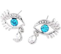 1 paire de boucles d'oreilles en forme de larmes d'ange pour femme - Long pendentif - Accessoires de bijoux - Cadeau d'amour - Bleu - Durable - Tendance et pratique