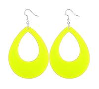 1 paire de boucles d'oreilles esthétiques néons exagérées en forme de goutte d'eau vintage légères avec crochets d'oreilles vintage en forme de goutte d'eau, taille unique, Comme décrit, Comme décrit.