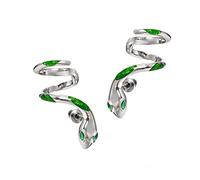 1 paire de boucles d'oreilles européennes en forme de serpent, différentes façons de porter des boucles d'oreilles gauches et droites exagérées