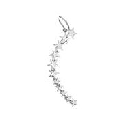 1 paire de boucles d'oreilles exquises et tendance avec étoiles à cinq branches style bohémien, Alliage, Pierre secondaire