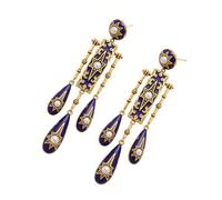 1 paire de boucles d'oreilles géométriques avec huit perles en forme d'étoile pointues, texture cuivrée, parfaites pour les rendez-vous, les tenues d'hiver et le travail