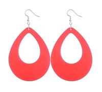 1 paire de boucles d'oreilles néon pour femme - Rouge et vert - Vintage - Légères - Bijoux tendance pour les néons des années 80 et 70, One Size, Comme décrit, Comme décrit.