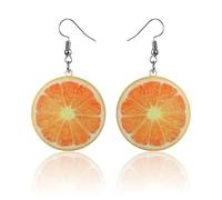 1 paire de boucles d'oreilles oranges, oranges sanguines, boucles d'oreilles pendantes pour femme, bijoux fantaisie pour anniversaire, fête, boucles d'oreilles oranges pour femme, Normal, Acrylique,