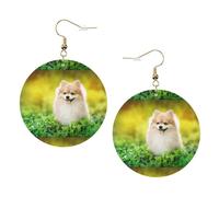 1 paire de boucles d'oreilles pendantes en cuir pour femme Motif chiot mignon au printemps Park