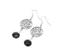 1 paire de boucles d'oreilles pendantes en pierre naturelle pour femme Améthystes à facettes Rose Fleur Crochet Boucle d'oreille, Pierre