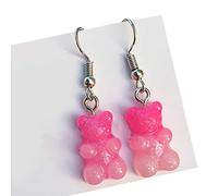 1 paire de boucles d'oreilles pendantes tendance en forme d'ours en gélatine de couleur bonbon pour femme, taille unique, Comme décrit, Comme décrit.