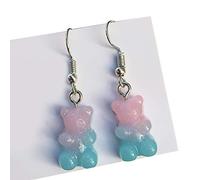 1 paire de boucles d'oreilles pendantes tendance en forme d'ours en gélatine de couleur bonbon pour femme, taille unique, Comme décrit, Comme décrit.
