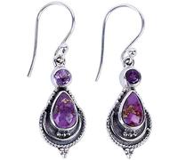 1 Paire de Boucles d'oreilles Pendantes Vintage Élégantes Boucles d'oreilles en Argent pour Accessoires de Bijoux pour Femmes Charms Cadeau avec Strass Violet Convenient And Nice
