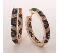 1 paire de boucles d'oreilles rondes de luxe élégantes avec un motif rétro à la mode, zircon artificiel, boucles d'oreilles élégantes pour femme, bijoux de banquet quotidien et festival