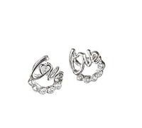 1 paire de boucles d'oreilles rondes en argent massif fait d'élégantes boucles d'oreilles en strass cristal élégantes et populairesUtile et pratique.