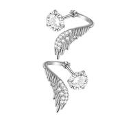 1 paire de boucles d'oreilles tendance inspirées d'ailes d'ange confortables à porter pour les femmes jeunes et divers événements tendance pour femmes, One Size, Métal, Pas de pierre précieuse