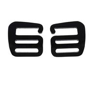 1 paire de boucles réglables de 25 mm pour sangle de sac à dos et bagages en aluminium