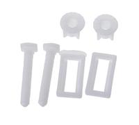 1 paire de boulons de charnière de siège de toilette, kit de fixation à vis et outil de réparation pour siège de toilettes.
